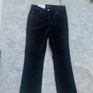 BRAND NEW Black velvet cropped boot jeans